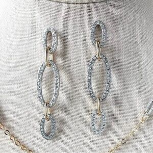 Park Lane Arctic Earrings | Gold and Silver Oval Link Earrings | Jan Sparkle Box